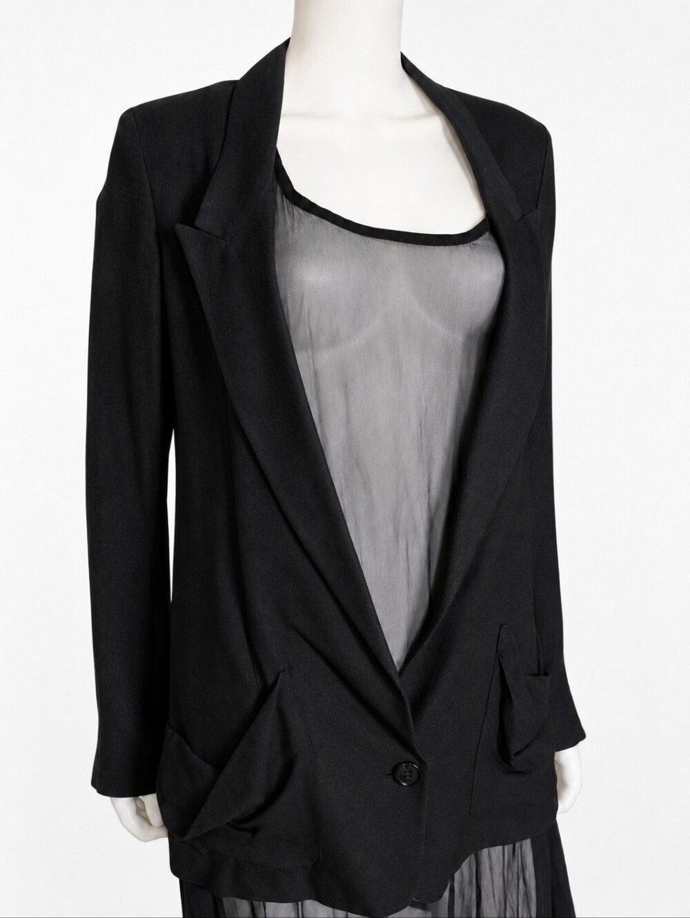 MAISON MARTIN MARGIELA | Archival Deconstructed Draped Black Blazer Jacket US 2 - Picture 8 of 15